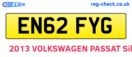 EN62FYG are the vehicle registration plates.