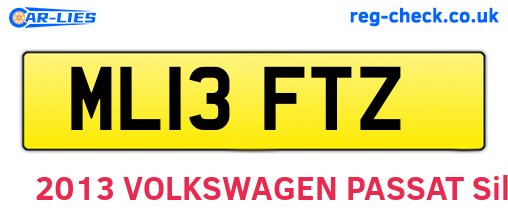 ML13FTZ are the vehicle registration plates.