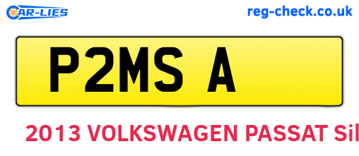 P2MSA are the vehicle registration plates.