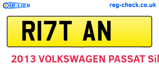 R17TAN are the vehicle registration plates.