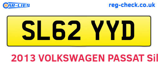 SL62YYD are the vehicle registration plates.