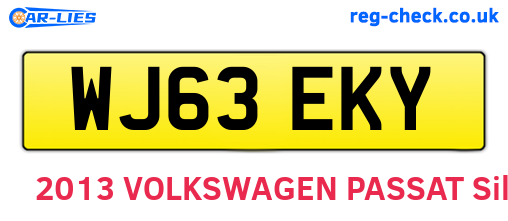 WJ63EKY are the vehicle registration plates.