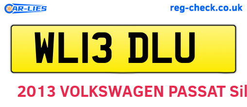 WL13DLU are the vehicle registration plates.