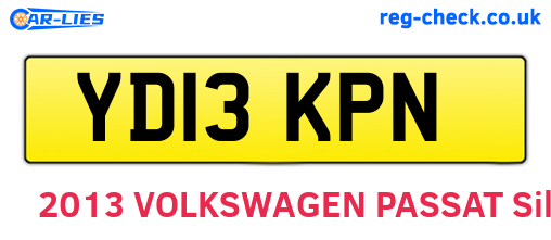 YD13KPN are the vehicle registration plates.