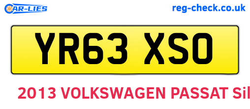 YR63XSO are the vehicle registration plates.