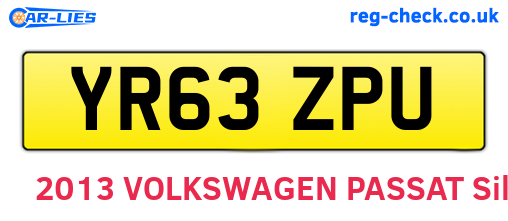 YR63ZPU are the vehicle registration plates.