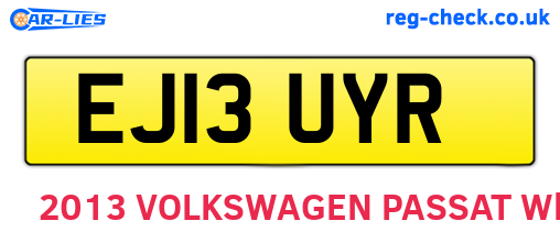 EJ13UYR are the vehicle registration plates.