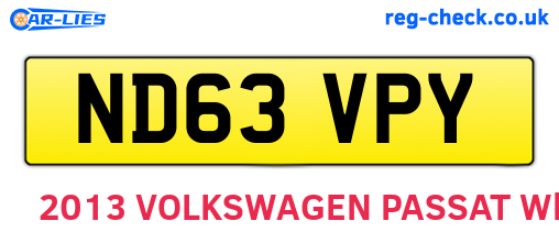 ND63VPY are the vehicle registration plates.