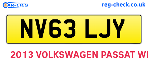 NV63LJY are the vehicle registration plates.