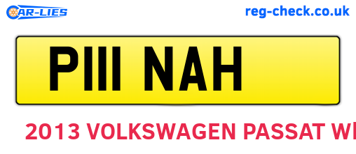 P111NAH are the vehicle registration plates.
