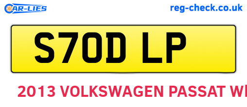 S70DLP are the vehicle registration plates.