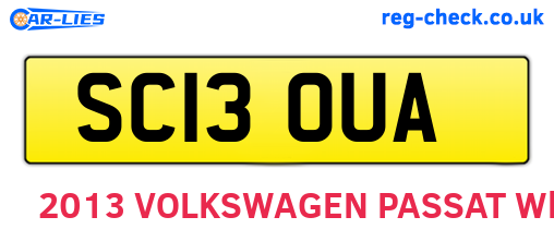 SC13OUA are the vehicle registration plates.