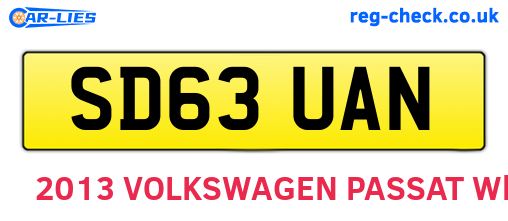SD63UAN are the vehicle registration plates.