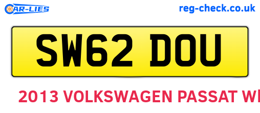 SW62DOU are the vehicle registration plates.
