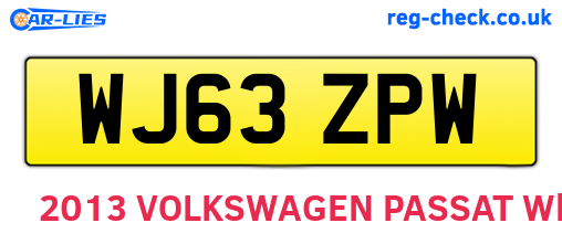 WJ63ZPW are the vehicle registration plates.