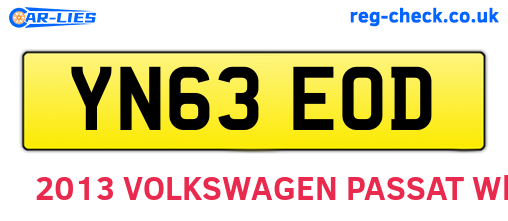 YN63EOD are the vehicle registration plates.