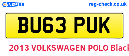 BU63PUK are the vehicle registration plates.