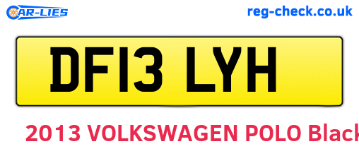 DF13LYH are the vehicle registration plates.