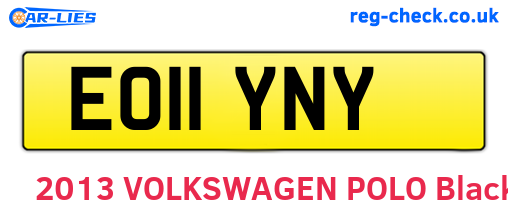 EO11YNY are the vehicle registration plates.