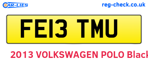 FE13TMU are the vehicle registration plates.
