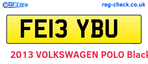 FE13YBU are the vehicle registration plates.