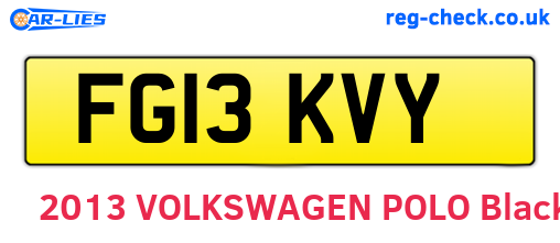 FG13KVY are the vehicle registration plates.