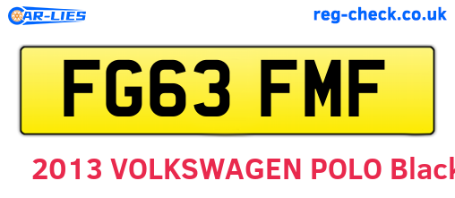 FG63FMF are the vehicle registration plates.