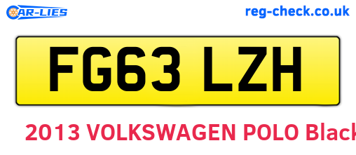 FG63LZH are the vehicle registration plates.