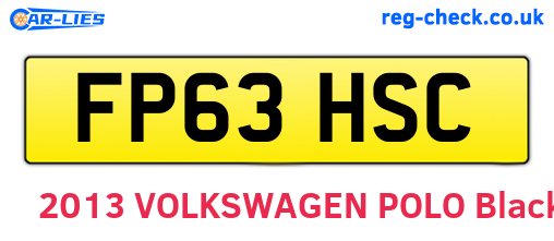 FP63HSC are the vehicle registration plates.