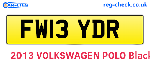FW13YDR are the vehicle registration plates.