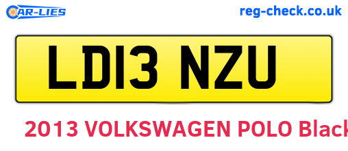 LD13NZU are the vehicle registration plates.