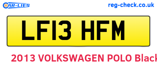 LF13HFM are the vehicle registration plates.