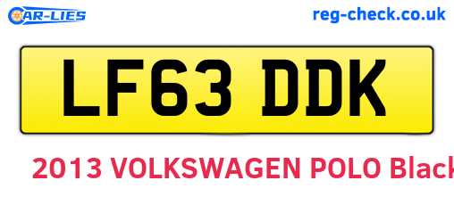 LF63DDK are the vehicle registration plates.