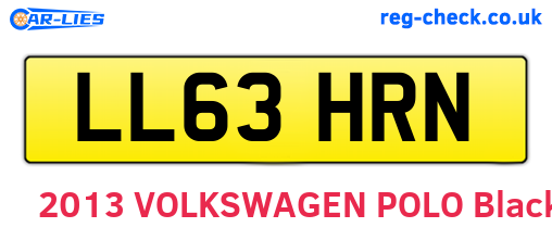 LL63HRN are the vehicle registration plates.