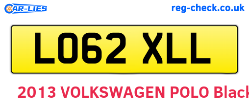LO62XLL are the vehicle registration plates.