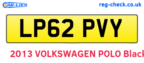 LP62PVY are the vehicle registration plates.