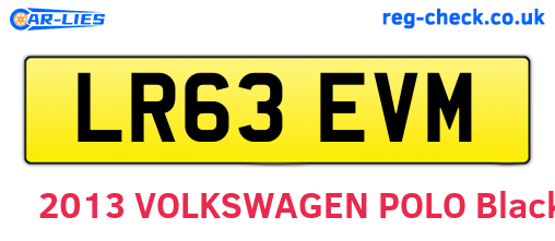 LR63EVM are the vehicle registration plates.