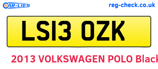 LS13OZK are the vehicle registration plates.
