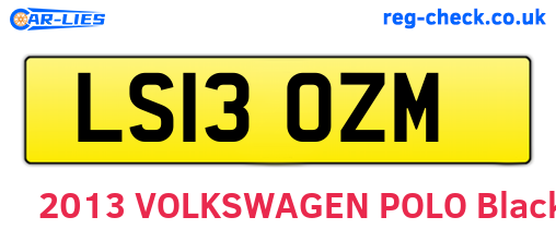LS13OZM are the vehicle registration plates.