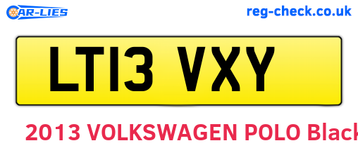 LT13VXY are the vehicle registration plates.