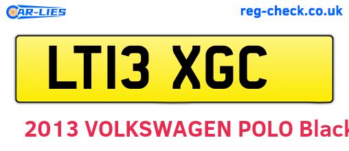 LT13XGC are the vehicle registration plates.