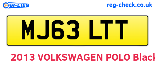 MJ63LTT are the vehicle registration plates.
