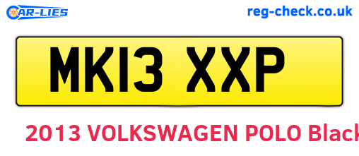 MK13XXP are the vehicle registration plates.