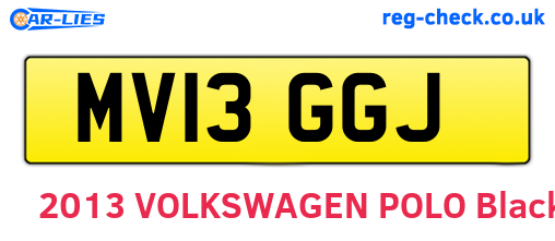 MV13GGJ are the vehicle registration plates.