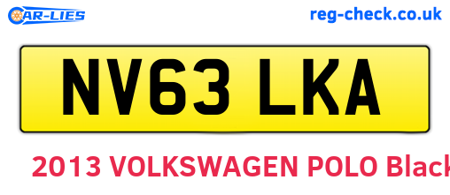 NV63LKA are the vehicle registration plates.