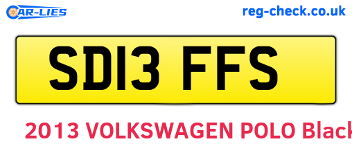 SD13FFS are the vehicle registration plates.