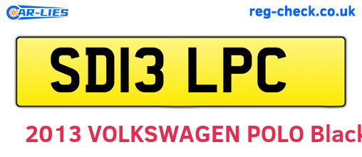 SD13LPC are the vehicle registration plates.