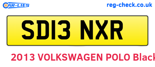 SD13NXR are the vehicle registration plates.