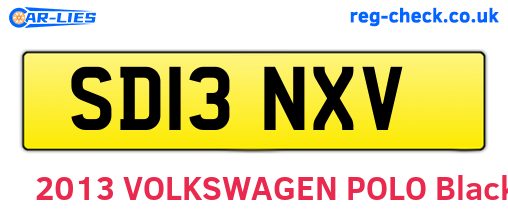 SD13NXV are the vehicle registration plates.