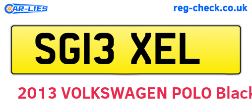 SG13XEL are the vehicle registration plates.